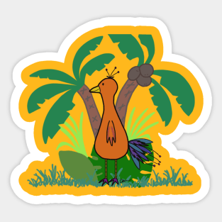 Tropical Birdie Sticker